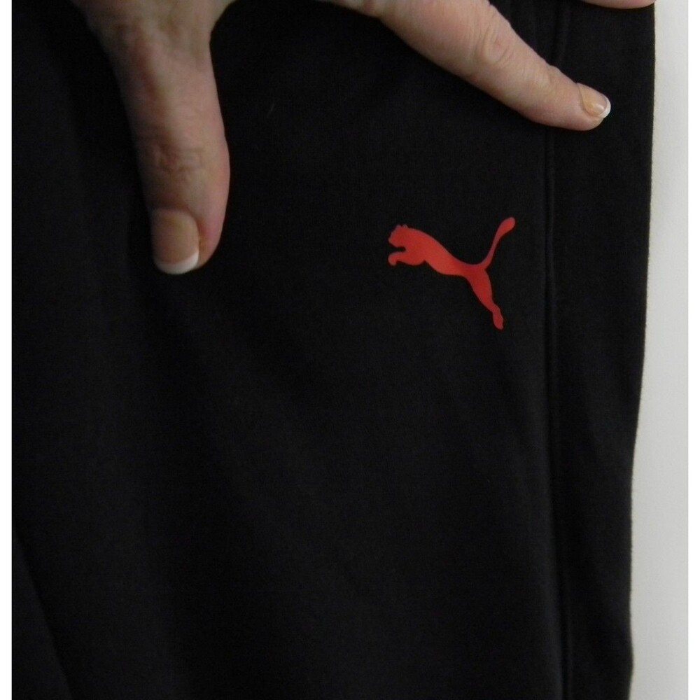 Puma Black Red 2 Piece Set Cotton Flece Pullover Hoodie & Jogger Set NWT - Picture 4 of 5